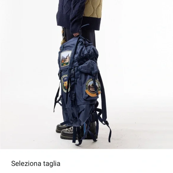 LC23 Quilted Cardigan Navy Size L - Picture 2 of 6